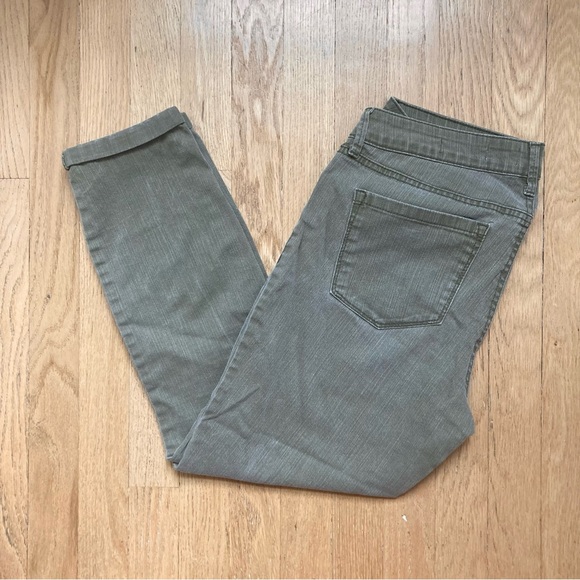 Jessica Simpson Forever Skinny Rolled Crop - Size 29 - forest green - Picture 2 of 6